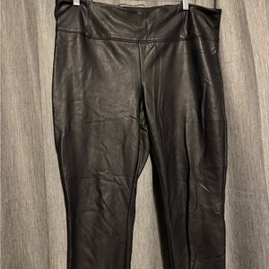 Reitmans Black Faux Leather Pants